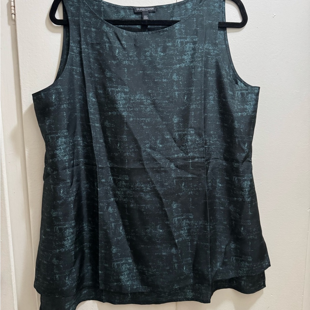Eileen Fisher Blue Sleeveless Tank Top